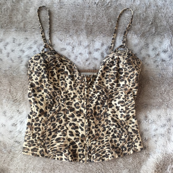 Guess Tops - Guess Premium Cheetah Corset Top